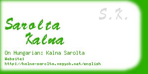 sarolta kalna business card